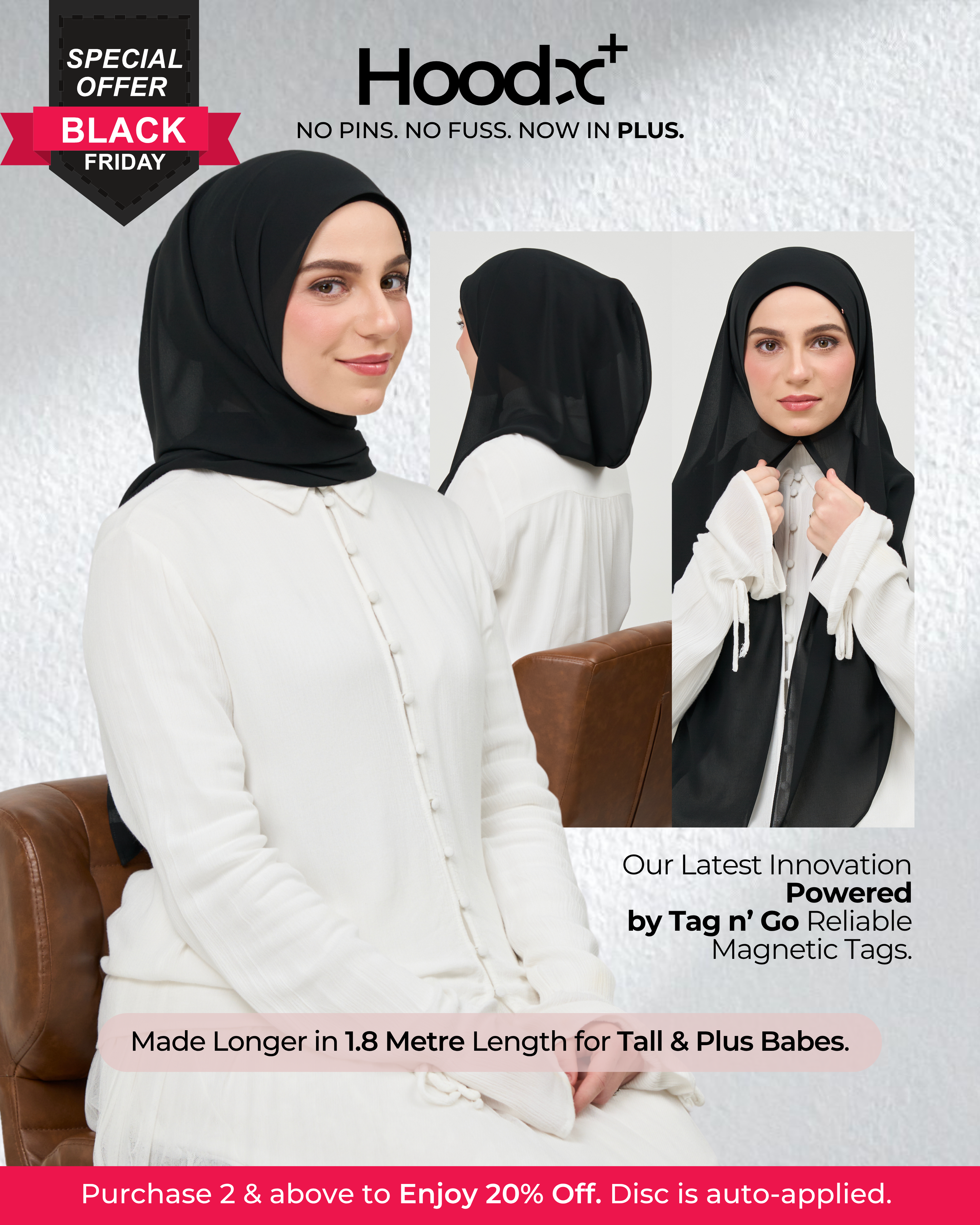 [★New] HoodX⁺Plus in Classic Black