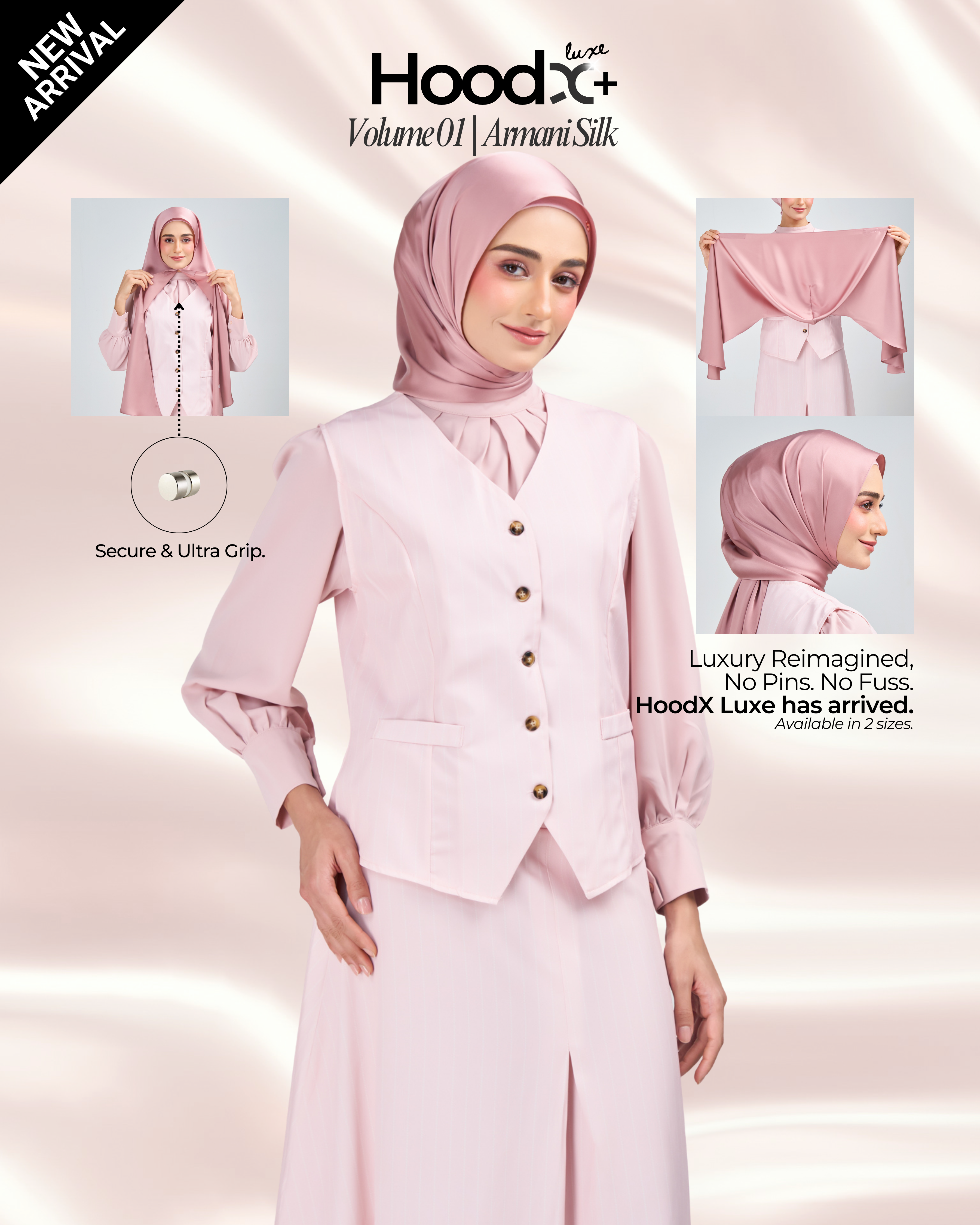 [★New] HoodX⁺Plus Luxe in Dahlia Pink