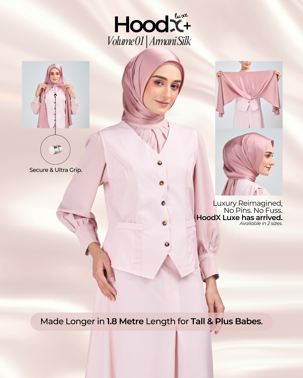 [★New] HoodX⁺Plus Luxe in Dahlia Pink