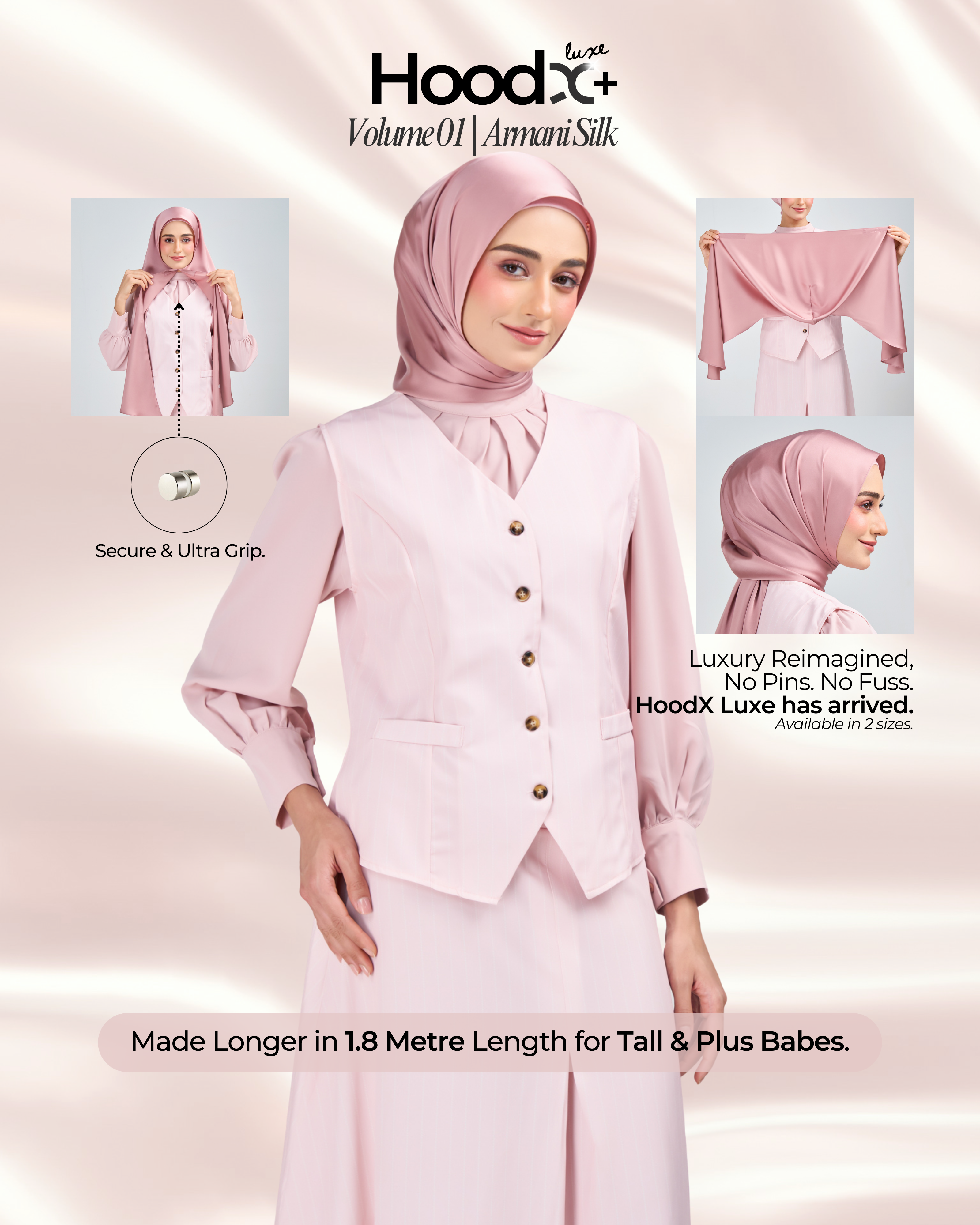 [★New] HoodX⁺Plus Luxe in Dahlia Pink