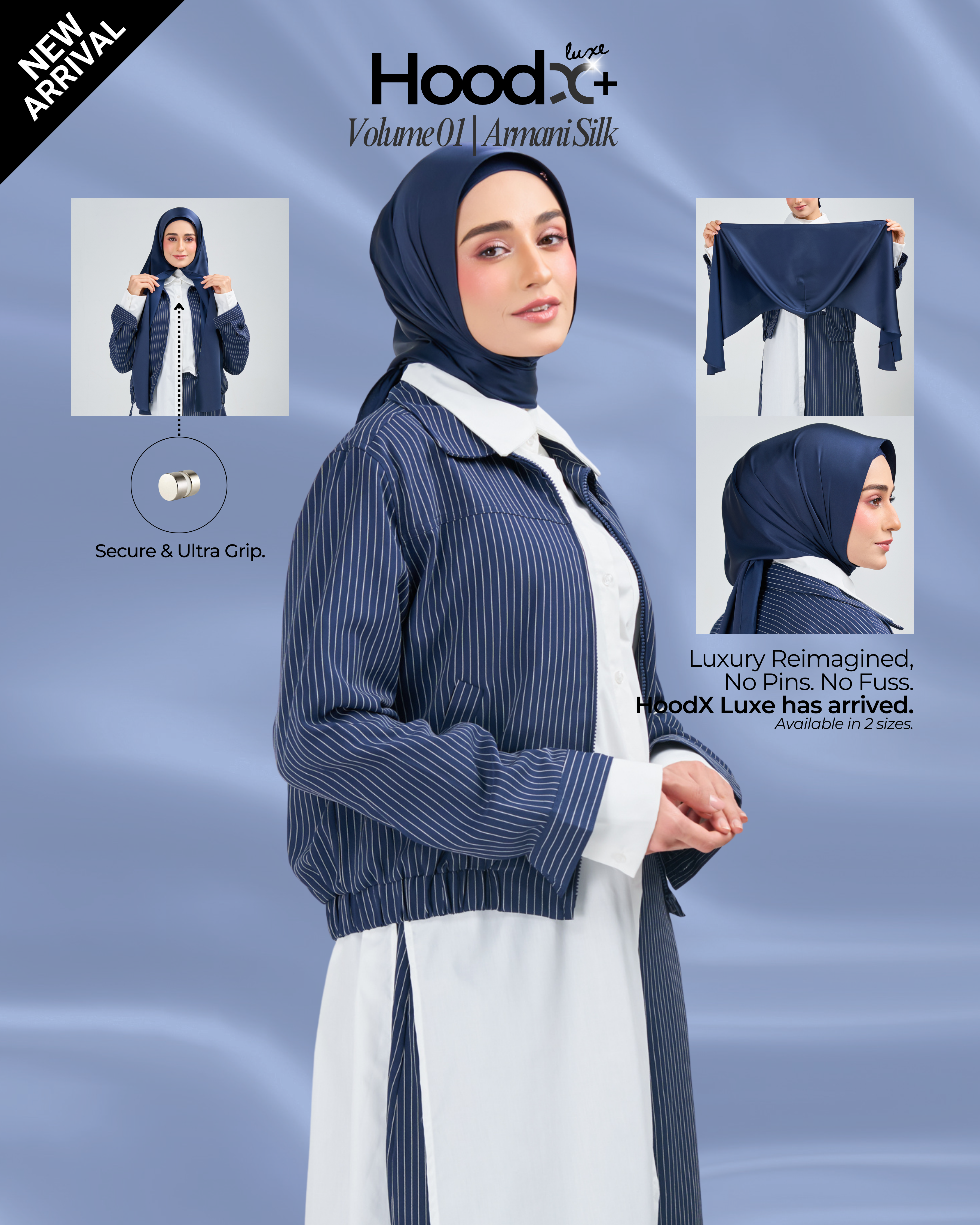 [★New] HoodX⁺Plus Luxe in Navy