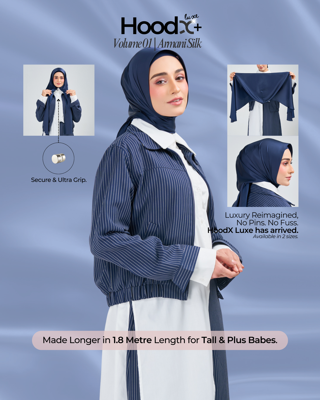 [★New] HoodX⁺Plus Luxe in Navy