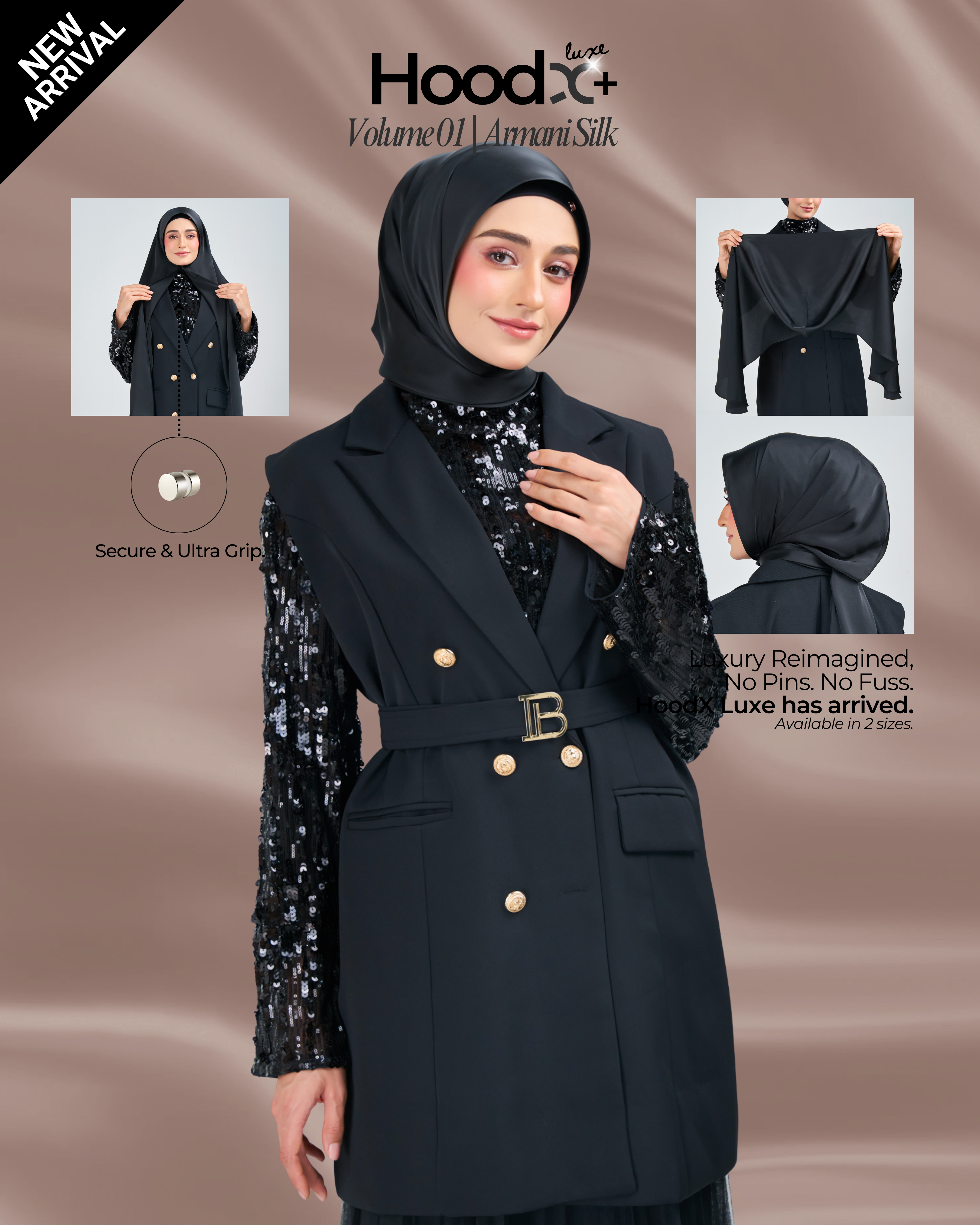 [★New] HoodX⁺Plus Luxe in Raven Black