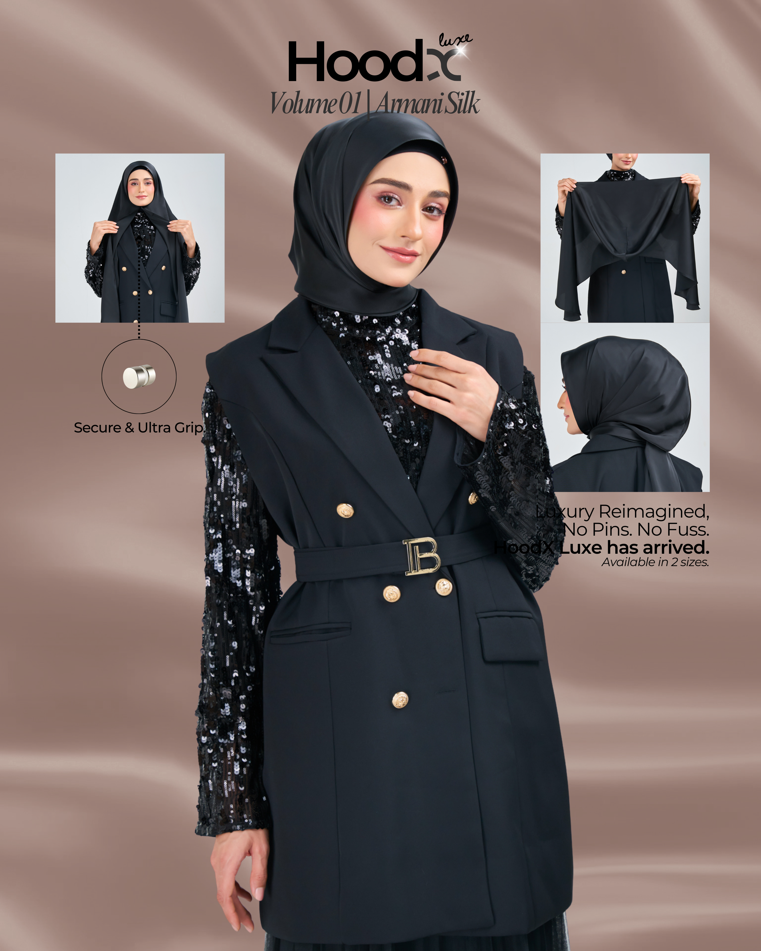 [★New] HoodX Luxe in Raven Black