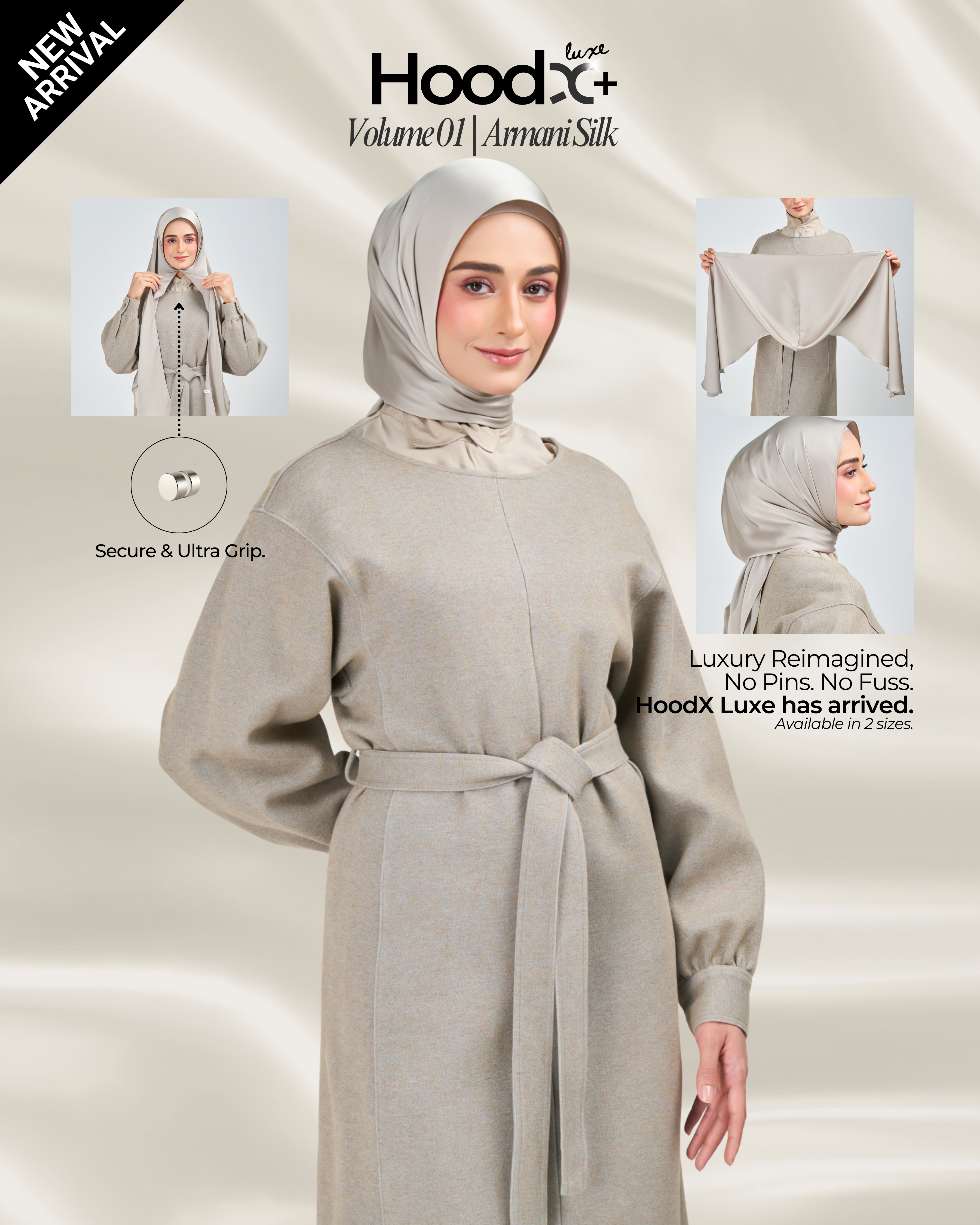 [★New] HoodX⁺Plus Luxe in Silver Taupe