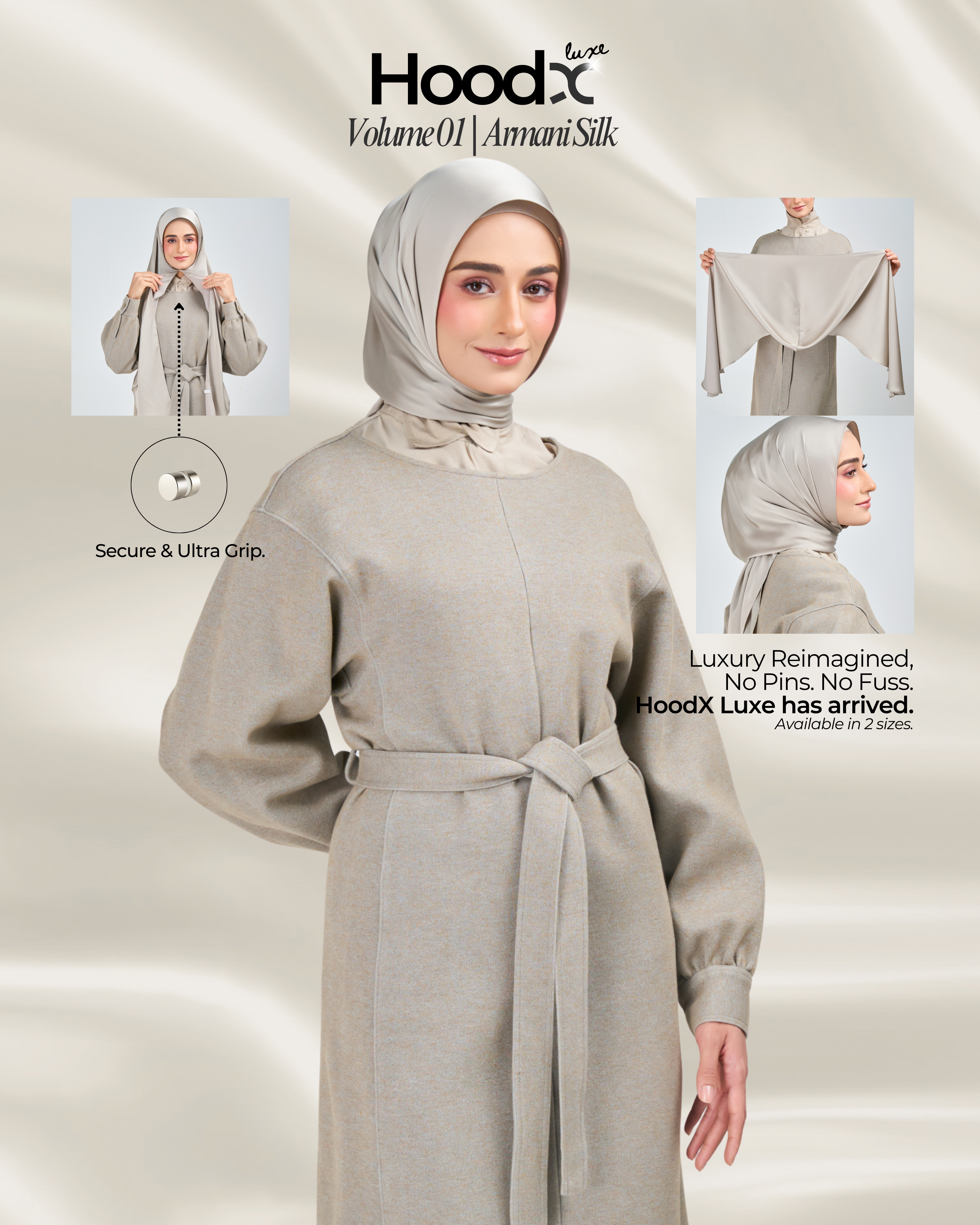 [★New] HoodX Luxe in Silver Taupe